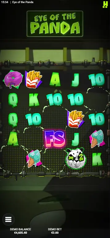 Eye of the Panda Super Cascade – chain win in progress on cascading grid