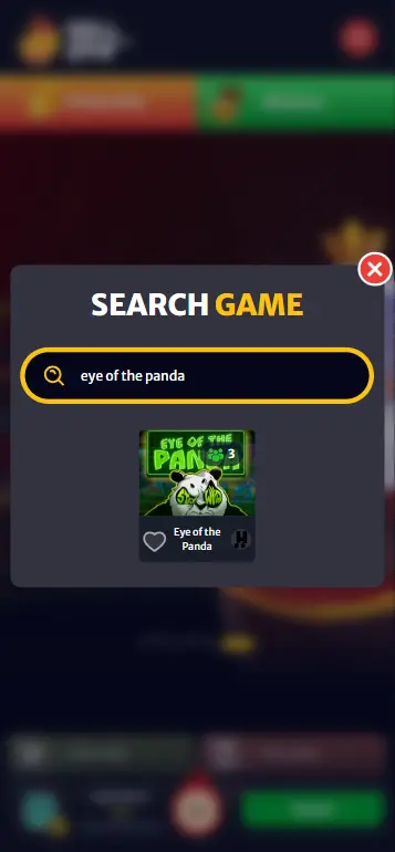 Search for Eye of the Panda in the casino lobby